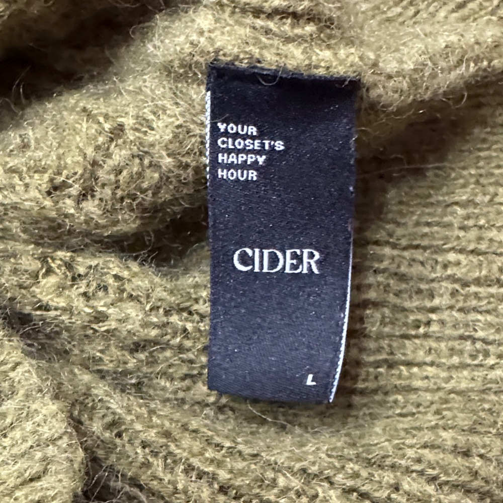 Cider Olive Green Turtleneck Sweater - Picture 2 of 3
